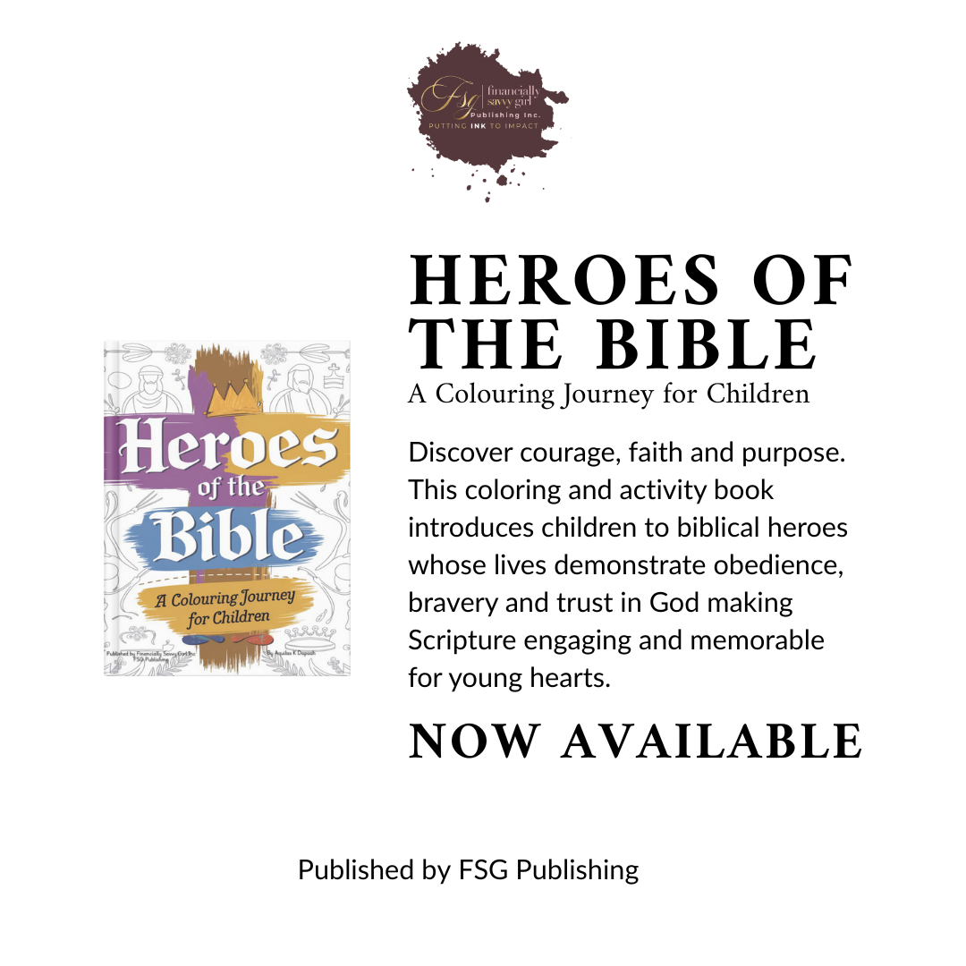 Book cover of Heroes of the Bible: A Colouring Journey for Children, a Christian coloring and activity book for children, published by FSG Publishing.
